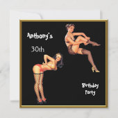 Any Age Men's Birthday Party 招待状 (正面)