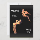 Any Age Men's Birthday Party 招待状 (正面)