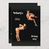 Any Age Men's Birthday Party 招待状 (正面/裏面)