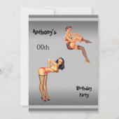 Any Age Men's Birthday Party 招待状 (正面)