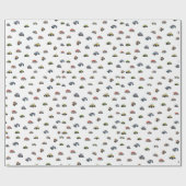 Any age monster truck boy birthday gift ラッピングペーパー (フラット)