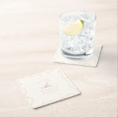 Any age pilates and prosecco birthday スクエアペーパーコースター (インサイチュ)