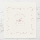 Any age pilates and prosecco birthday ワインラベル (シングルラベル)