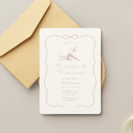 Any age pilates and prosecco birthday 招待状