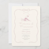 Any age pilates and prosecco birthday 招待状 (正面)