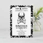 Any Age Pirateをテーマにした誕生日招待状 招待状 (スタンド正面)