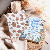 ANY AGE RODEOカウボーイブルーブラウン誕生日招待状 招待状