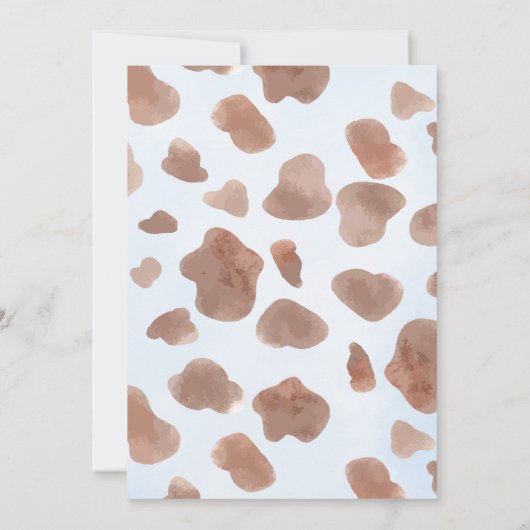 ANY AGE RODEOカウボーイブルーブラウン誕生日 招待状 (裏面)