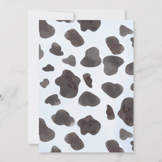 ANY AGE RODEOカウボーイブルーブラック誕生日 招待状 (裏面)