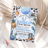 ANY AGE RODEOカウボーイブルーブラック誕生日 招待状
