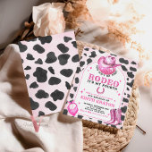 ANY AGE RODEO女性のカーボーイピンク誕生日招待状 招待状