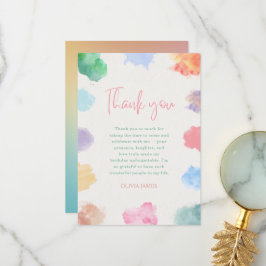 Any age sip and paint birthday  サンキューカード