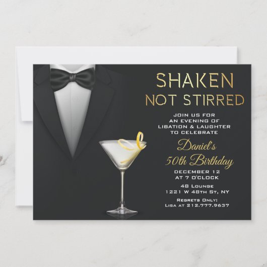 ANY AGE - Spy Secret Agent誕生日 招待状 (正面)