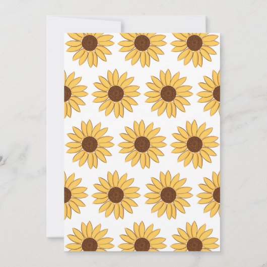 Any Age Sunflower誕生日 招待状 (裏面)