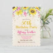 ANY AGE - Sunflower Birthday Party招待 招待状 (スタンド正面)