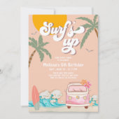 ANY AGE Surf's Up招待状サーフィン誕生日パーティー 招待状 (正面)