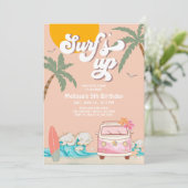 ANY AGE Surf's Up招待状サーフィン誕生日パーティー 招待状 (スタンド正面)