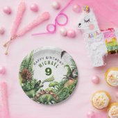 ANY AGE T-レックス恐竜の男の子の誕生日パーティー ペーパープレート (パーティー)