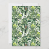 ANY AGE T-レックス恐竜の男の子の誕生日パーティー 招待状 (裏面)