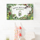 ANY AGE T-レックス恐竜の男の子の誕生日パーティー 横断幕 (インサイチュ)