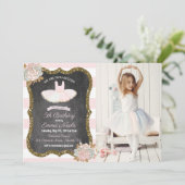 ANY AGE - Tutu Ballerina誕生日招待状 招待状 (スタンド正面)