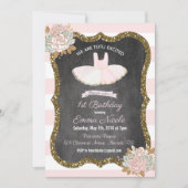 ANY AGE - Tutu Ballerina誕生日招待状 招待状 (正面)