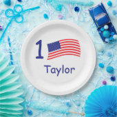 Any Age USA国旗の誕生日 ペーパープレート (パーティー)