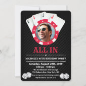 ANY AGE - Vegas Casinoフォト誕生日招待状 招待状 (正面)