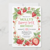 ANY AGE - Very Berry Strawberry誕生日 招待状 (正面)