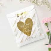 Any Age Xive & Fabulous金ゴールドグリッターハート フェイバーバッグ (封をした状態)