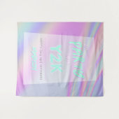 ANY AGE Y2K誕生日の虹色の虹色の背景 タペストリー (正面(横))