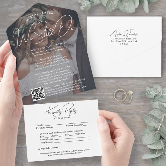 ANY Anniversaryパーティー写真とQRコード オールインワン招待状