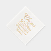 ANY Anniversary応援クラシックエレガントスクリプト実在 箔ナプキン (右)