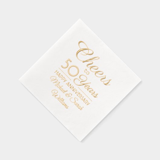ANY Anniversary応援クラシックエレガントスクリプト実在 箔ナプキン (右)