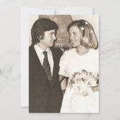 ANY Anniversary応援ネイビーブルーとホワイト1写真 招待状 (裏面)