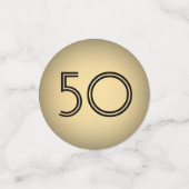 ANY Anniversary応援ブラック金ゴールドフォイルフェイクフォト コンフェッティ (スモール正面)