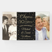 ANY Anniversary応援2フォトブラックと金ゴールド 横断幕 (横)