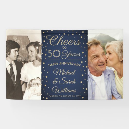 ANY Anniversary応援2 Photo Navy Blue and Data 横断幕 (横)