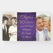 ANY Anniversary応援2 Photo Purple & 金ゴールドパーティー 横断幕 (横)