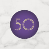 ANY Anniversary応援3フォトパープルと金ゴールド コンフェッティ (スモール正面)