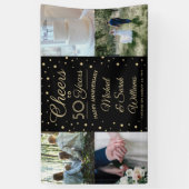 ANY Anniversary応援4フォトブラックと金ゴールド 横断幕 (縦)