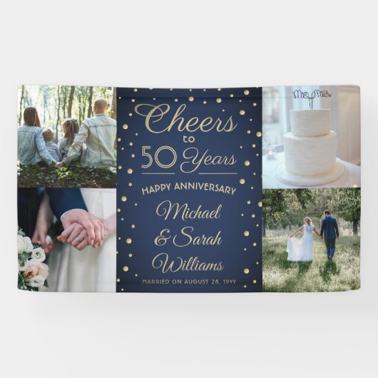 ANY Anniversary応援4 Photo Navy Blue and Data 横断幕 (横)