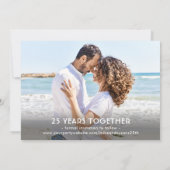 ANY Anniversary 2エレガント写真白黒 セーブザデート (裏面)