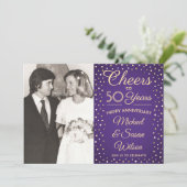 ANY Anniversary 2 Photo応援紫と金ゴールドパーティー 招待状 (スタンド正面)