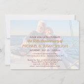 ANY Anniversary 2 Photo応援Burgundy金ゴールドパーティー 招待状 (裏面)