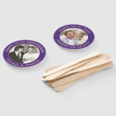 ANY Anniversary 2 Photo エレガント Purple and金ゴールド ハンドファン (組立なし)