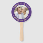 ANY Anniversary 2 Photo エレガント Purple and金ゴールド ハンドファン (裏面)