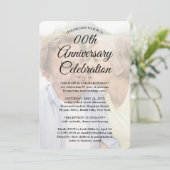 ANY Anniversary 2 Photo エレガント Script Overlay 招待状 (スタンド正面)