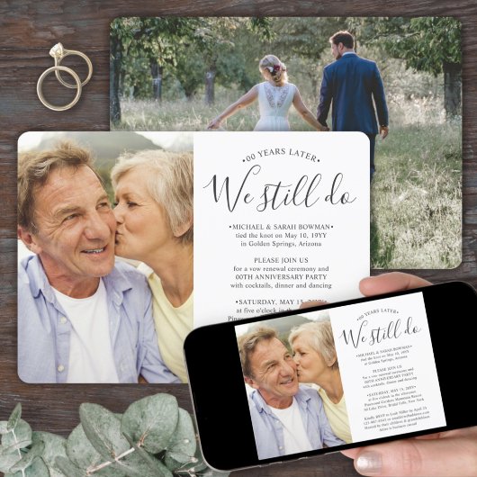 ANY Anniversary 2 Photo We Still Do Voke Renewal 招待状
