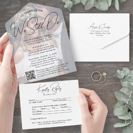 ANY Anniversary Photo & QR Code We Still Doパーティー オールインワン招待状